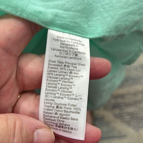 J.Crew Factory Linen Blend Slip Midi dress in sun washed mint NWT size 2 - Picture 12 of 14